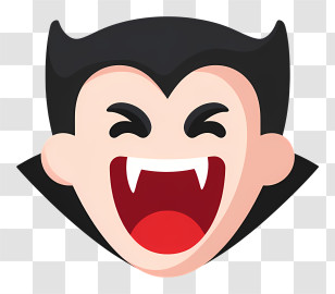Vampire Emoji - Scary Vampire Face Emoji Transparent PNG