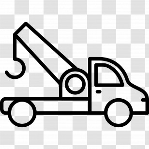 Tow Truck - Minimalist Tow Truck Icon Design Transparent PNG