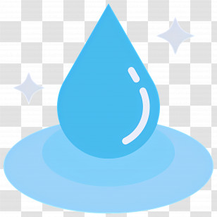 Water Drop - Blue Water Drop Cartoon Illustration Transparent PNG