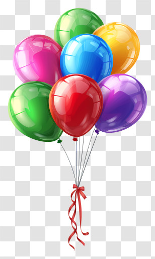 Birthday Party Balloons - Bunch Of Colorful Balloons Illustration Transparent PNG