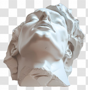 Sculpture - Classical White Sculpture Head Transparent PNG