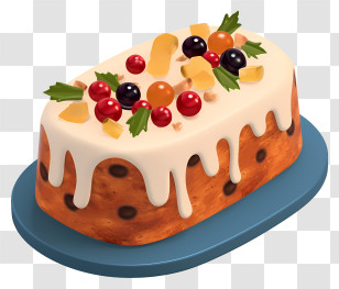 Christmas Fruitcake - Delicious Fruit Cake Transparent PNG