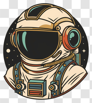 Astronaut Suit - Illustration Of An Astronaut In A Space Suit Transparent PNG