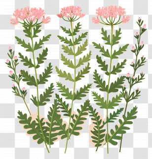 Small Flower - Pink Flowers In A Garden Transparent PNG
