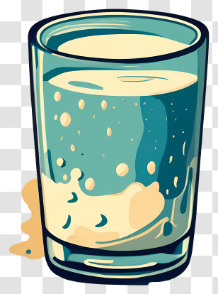 Glass - Cartoon Glass Of Beer With Foam Transparent PNG