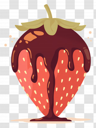 Chocolate Dipped Strawberries - Chocolate Covered Strawberry Illustration Transparent PNG