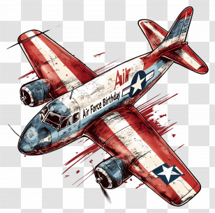 Air Force Birthday - Air Force Birthday Celebration With Airplane Transparent PNG
