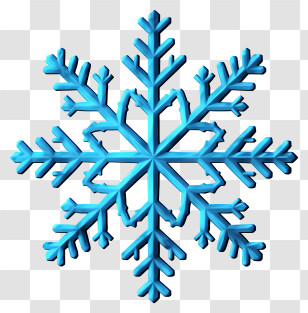 Snowflake - Stylized Blue Snowflake Decoration Transparent PNG