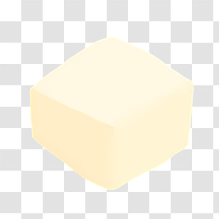 Icon - Simple Cube Of Butter For Cooking Or Baking Transparent PNG