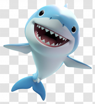 Baby Shark - Blue Cartoon Shark Illustration Transparent PNG