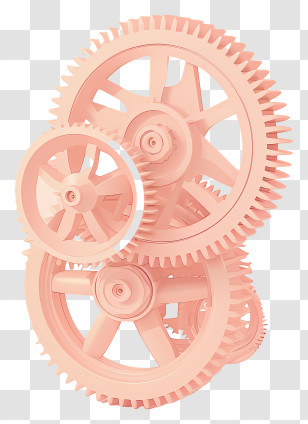 Gear - Artistic Pink Gears Mechanical Design Transparent PNG