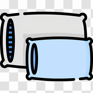 Sleeping Pillow - Blue And White Pillows Transparent PNG