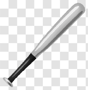 Baseball - Silver Baseball Bat Transparent PNG