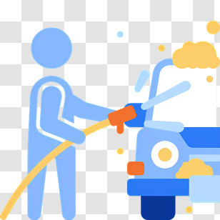 Car Wash - Person Washing A Car Transparent PNG