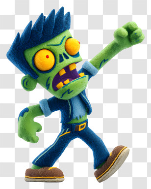 Dabbing Zombie - Blue Zombie Transparent PNG