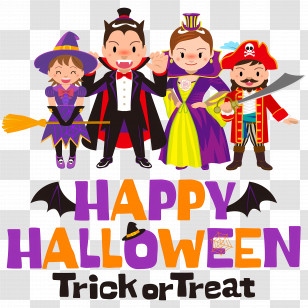 Happy Halloween - Happy Halloween Trick Or Treat Illustration Transparent PNG