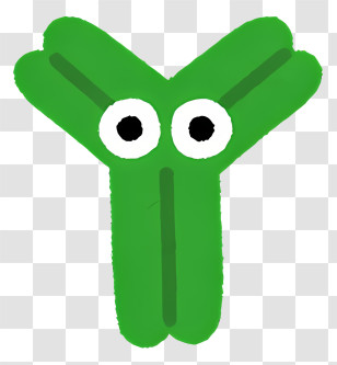Body - Cartoon Drawing Of A Green Antibody Transparent PNG