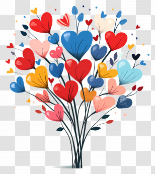Love Design - Heart Tree Illustration Transparent PNG