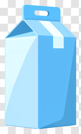 Milk Carton - Blue Milk Carton Illustration Transparent PNG