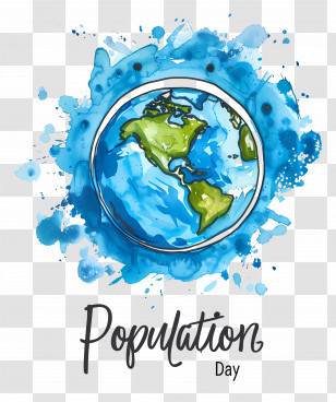 World Population Day - Earth Illustration For Population Day Transparent PNG