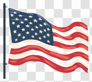 Memorial Day - Artistic Representation Of American Flag Transparent PNG