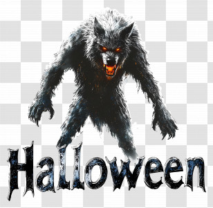 Halloween - Spooky Werewolf Illustration For Halloween Transparent PNG