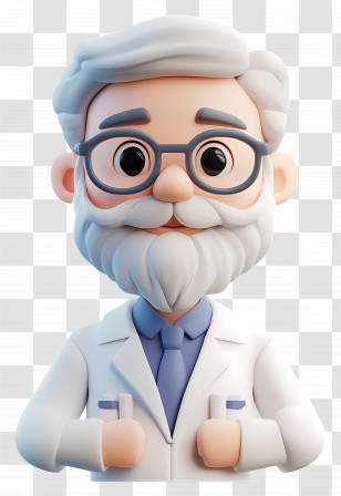 Man Scientist - Cartoon Scientist Character Illustration Transparent PNG