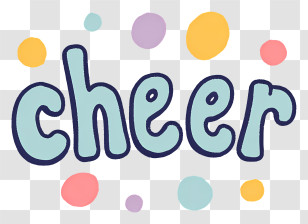 Cheer - Cheer Cute Doodle Lettering Transparent PNG