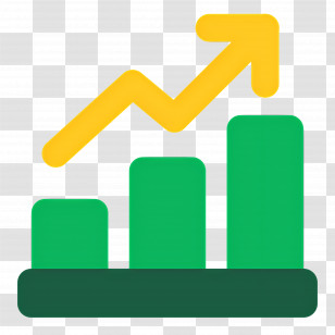 Growth Arrow - Bar Chart Icon Displaying Upward Growth Transparent PNG