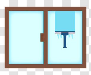 Icon - Window Cleaning With Squeegee Transparent PNG