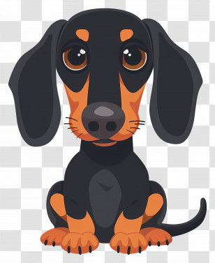 Animated Dog - Cute Cartoon Dachshund Illustration Transparent PNG