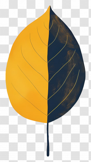 Leaf Nature - Yellow And Black Leaf Illustration Transparent PNG