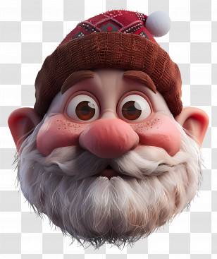 Dwarfs Christmas - Cheerful Santa Claus Illustration For Christmas Transparent PNG