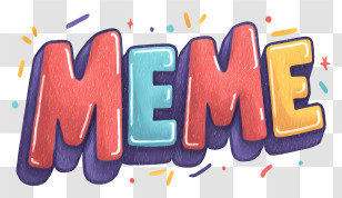 Word Meme - Meme Text In Bold Colors Transparent PNG