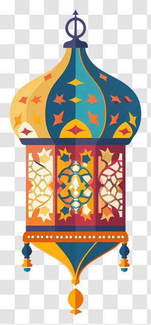 Islamic Lamp - Colorful Decorative Lantern Transparent PNG