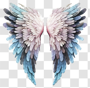 Watercolor Angel Wings - Angelic Feathered Wings Illustration Transparent PNG