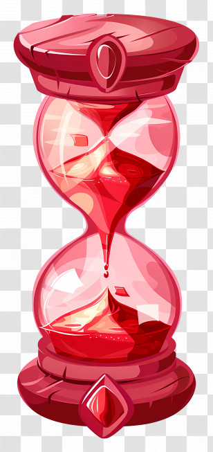 Hourglass - Red Hourglass Timer Illustration Transparent PNG