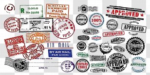 Postage Stamps Vector Graphics Rubber Stamping Seal Postmark Transparent PNG