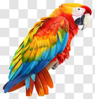 Macaw - Vibrant Parrot Illustration With Bright Feathers Transparent PNG