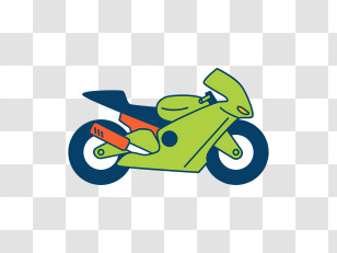 Icon - Green Motorcycle Design Illustration Transparent PNG