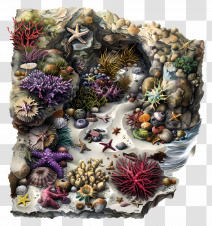 Tidepool - Colorful Coral Reef Transparent PNG