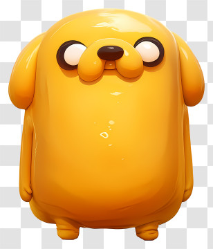 Jake The Dog - Yellow Cartoon Dog With Big Eyes Transparent PNG