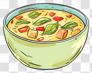 Bowl Of Soup With Vegetables - Delicious Bowl Of Vegetable Soup Transparent PNG