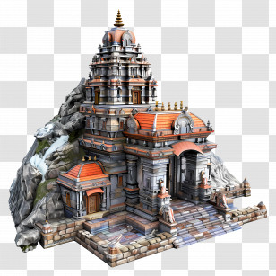Kedarnath Temple - Beautiful Temple With Intricate Design Transparent PNG