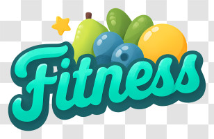 Fitness Logo - Fitness Fruit Logo Badge Transparent PNG