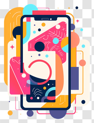 Iphone Frame - Abstract Smartphone Design Graphic Transparent PNG