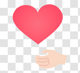 Heart Hand - Heart And Hand Symbol In Caring Gesture Transparent PNG