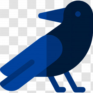 Raven - Blue Crow Bird Illustration Transparent PNG