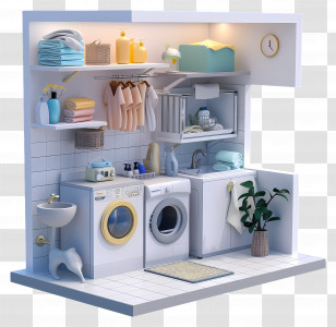 Laundry Room - Modern Laundry Room With Sink Transparent PNG