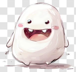 Kawaii - Cute Smiling Monster Transparent PNG